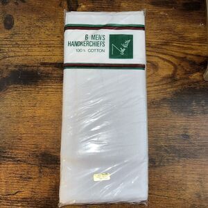 Vintage‎ John Weitz Handkerchiefs Men’s Set Of 6 100% Cotton New In Package